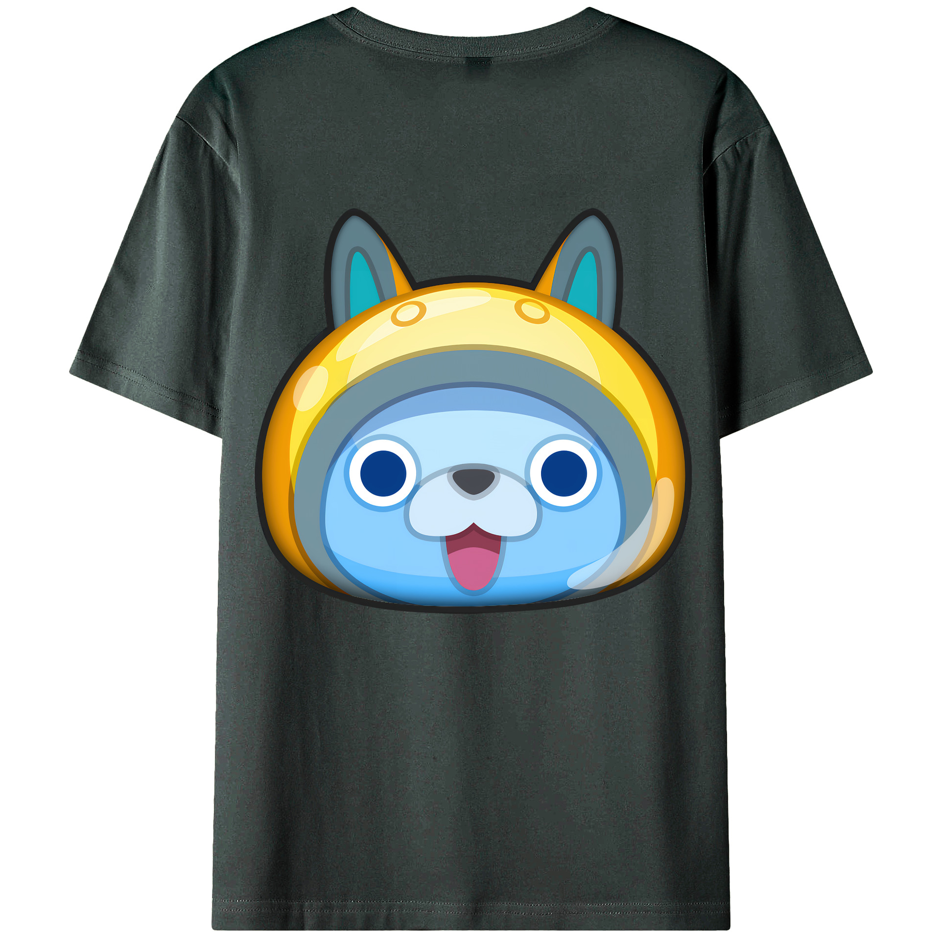 （画像用） 妖怪ウォッチ Yo-kai Watch 綿100％ メンズ半袖Tシャツ（バックプリント） 通気性